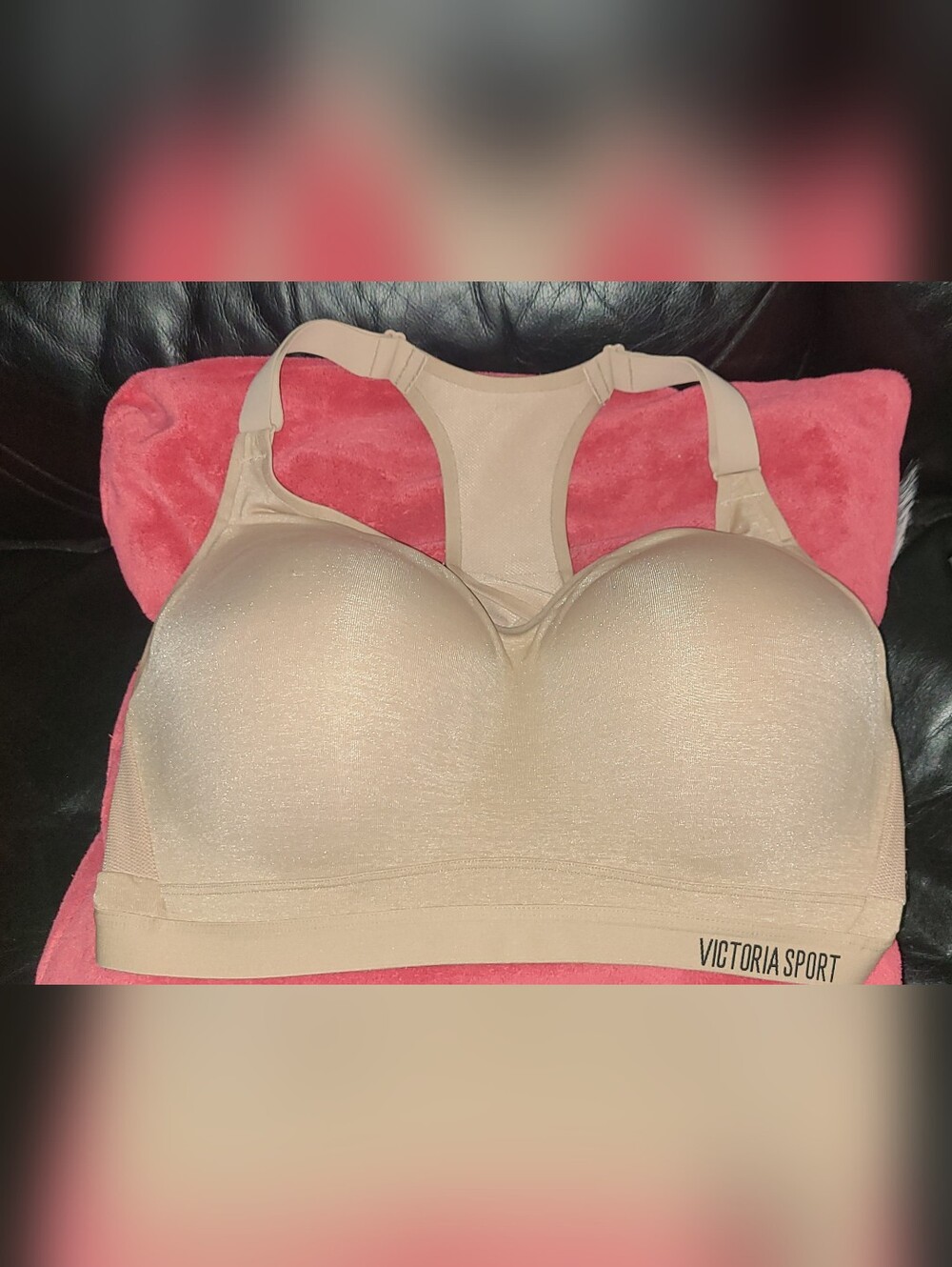 Victoria's Secret Beige Seamless Racerback Sports Bra -Size 38DDD